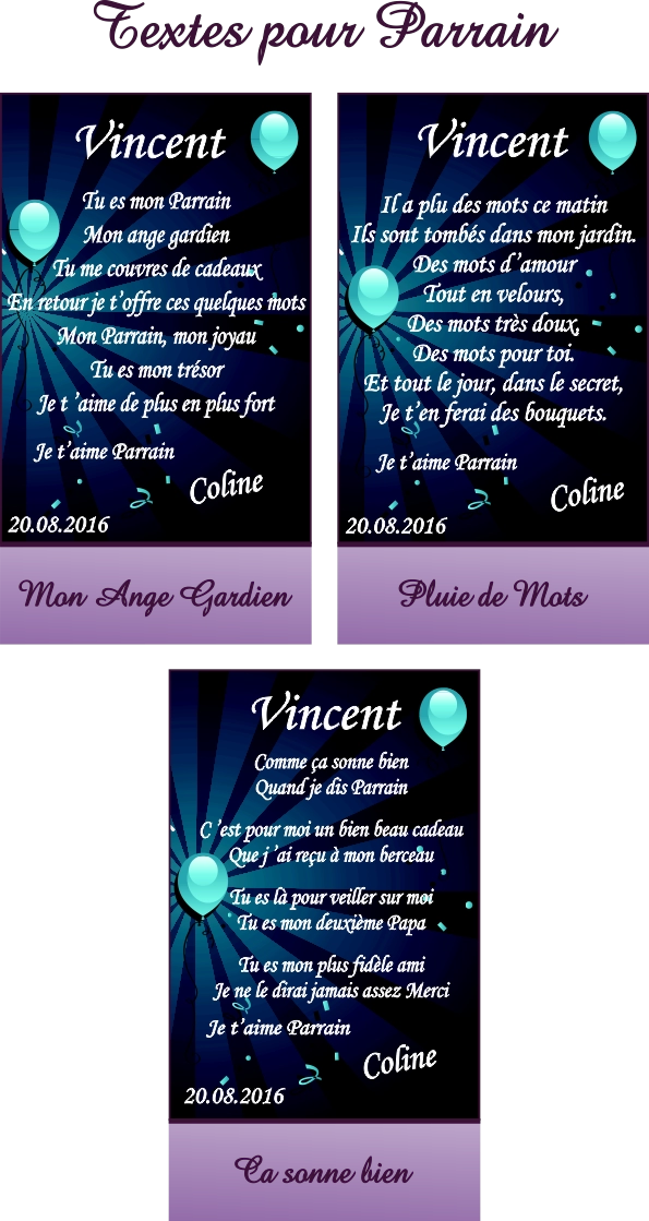 Texte poème pour parrain